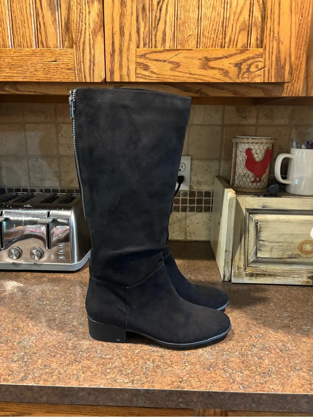 Madden Girl Black Suede Boots